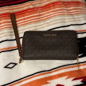 Michael Kors Dark Brown Wristlet
